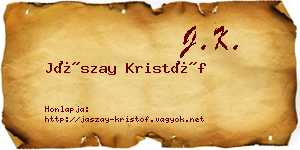 Jászay Kristóf névjegykártya